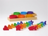 Sortierspiel Regenbogenschälchen aus Holz, 28-teilig, bunt lasiert 6