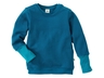 Kinder Pullover Piqué tiefblau-grün 1