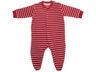 Baby und Kinder Schlafanzug Bio-Baumwolle Frottee rot-weiß gestreift 1