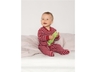 Baby und Kinder Schlafanzug Bio-Baumwolle Frottee rot-weiß gestreift 2