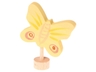 Gelber Schmetterling Steckfigur aus Lindenholz, bunt lasiert 1