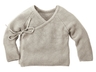 Baby und Kinder Jacke zum Wickeln Strick-Qualität Bio-Baumwolle beige 1