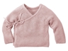 Baby und Kinder Jacke zum Wickeln Strick-Qualität Bio-Baumwolle rosé 1