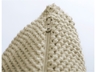 Kissenbezug 50x50 cm Bio-Baumwolle Strick sand melange 3