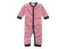 Baby und Kinder Schlafanzug Bio-Baumwolle rot-weiß gestreift 1