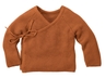 Baby und Kinder Jacke zum Wickeln Strick-Qualität Bio-Baumwolle terra 1