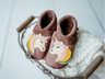 Baby und Kinder Hausschuhe Krabbelschuhe Ecopell Leder Einhorn lila 3