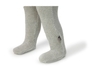 Baby Hose mit Füßchen Bio-Baumwolle Strick hellgrau melange 2