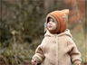 Baby und Kinder Schlupfmütze Bio-Merinowolle Fleece karamel Stern 4