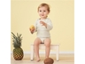 Baby Body Langarm Bio-Baumwolle beige-melange 2