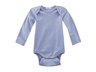 Baby Body Langarm Bio-Baumwolle blau-melange 1