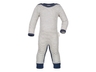 Baby Schlafanzug Wolle Seide marine-natur 1