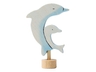 Delfine Steckfigur aus Lindenholz, bunt lasiert 1