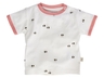 Baby T-Shirt Bio-Baumwolle Biene off white-rosa 1