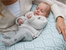 Baby Jacke Perl-Strick Bio-Baumwolle hellgrau melange 4