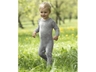 Baby Schlafanzug Overall Wolle Seide melange-grau 3