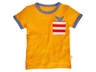 Kinder T-Shirt Bio-Baumwolle orange mit Tasche 1