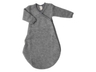 Schlafsack Baby Bio-Merinwolle Frottee-Plüsch grau 1
