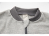 Baby und Kinder Schlafanzug Wolle Seide grau-geringelt 4