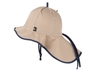 Baby und Kinder Sonnenschutz Mütze mit Bindebändern UV 40 dune 1