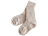 Kinder Socken Bio-Schurwolle Feinstrick melange-hellbraun 1
