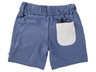 Kinder Shorts Bio-Baumwolle blau-off white dunkel blau 2
