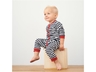 Baby und Kinder Schlafanzug Bio-Baumwolle blau-weiß gestreift 3
