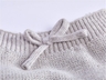 Baby Hose mit Füßchen Bio-Baumwolle Strick hellgrau melange 3