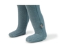 Baby Hose mit Füßchen Bio-Baumwolle Strick blau 2