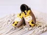 Baby und Kinder Hausschuhe Krabbelschuhe Ecopell Leder Giraffe taupe 7