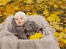 Baby Mütze Wolle Seide Feinstrick melange-natur 2