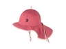 Baby und Kinder Sonnenschutz Mütze mit Bindebändern UV 50 mauve 1