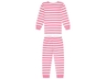 Kinder Schlafanzug Retro pink-gestreift 3