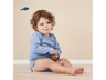 Baby Body Langarm Bio-Baumwolle blau-melange 3
