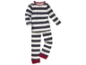 Kinder Schlafanzug 2-teilig Bio-Baumwolle Blockstreifen Blau 1