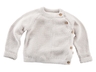 Baby Jacke Perl-Strick Bio-Baumwolle hellgrau melange 1