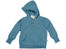 Kinder Pullover mit Kapuze Strick Bio-Baumwolle blau  1