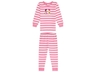 Kinder Schlafanzug Retro pink-gestreift 1