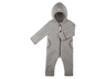 Baby und Kinder Overall Kapuze Bio-Merinowolle Fleece grau 1
