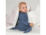 Baby und Kinder Schlafanzug Bio-Baumwolle Frottee marine-weiß gestreift 2
