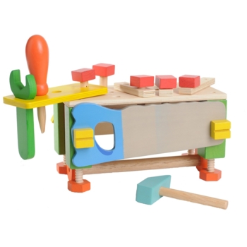 Werkzeugkasten Werkbank für Kinder aus Holz 25-teilig