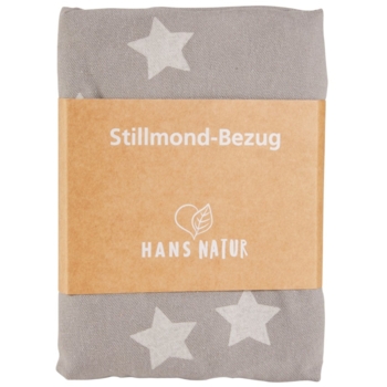 Stillkissenbezug für Stillmond Bio-Baumwolle Sterne grau