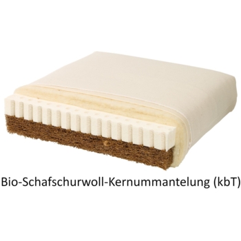 Bio-Kindermatratze Kokos-Naturlatex Bio-Schurwolle - die Wendematratze