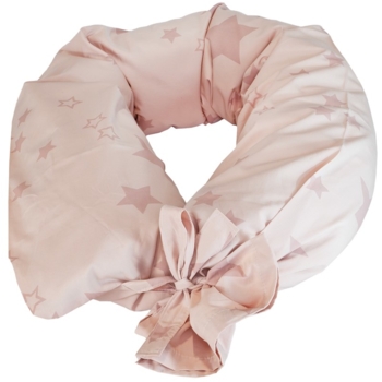Stillkissenbezug Bio-Baumwolle Stern rosa
