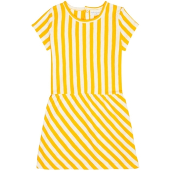 Kinder Kleid gelb-gestreift