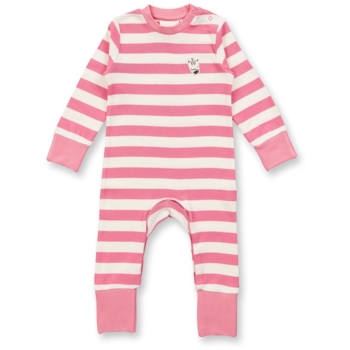 Baby und Kinder Schlafanzug mit Umschlagbündchen pink