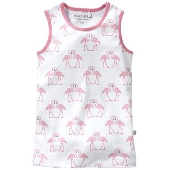 Kinder Unterhemd Bio-Baumwolle Flamingo