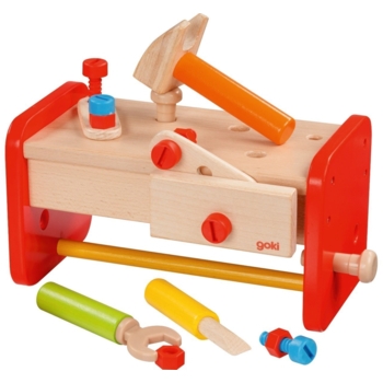 Kinder Werkbank Werkzeugkiste aus Holz 16-teilig