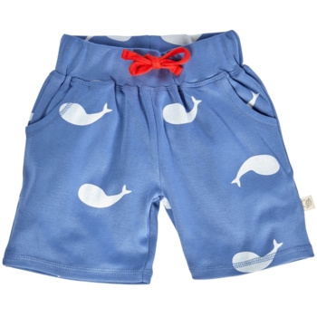 Kinder Shorts Bio-Baumwolle Wal blau