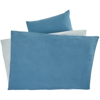 Kinderbettwäsche zum Wenden Bio-Baumwolle Jersey Dusty Blue